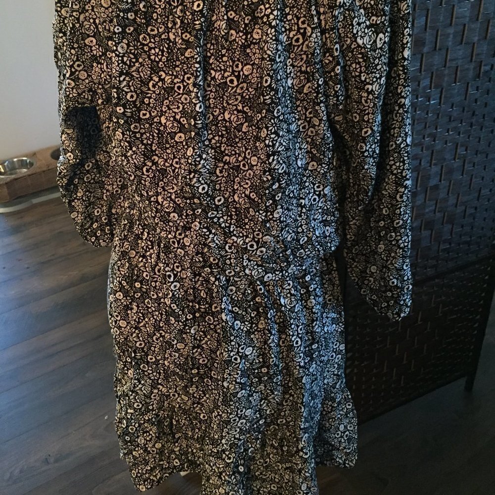 American Living black & white floral dress size M - Picture 3 of 8